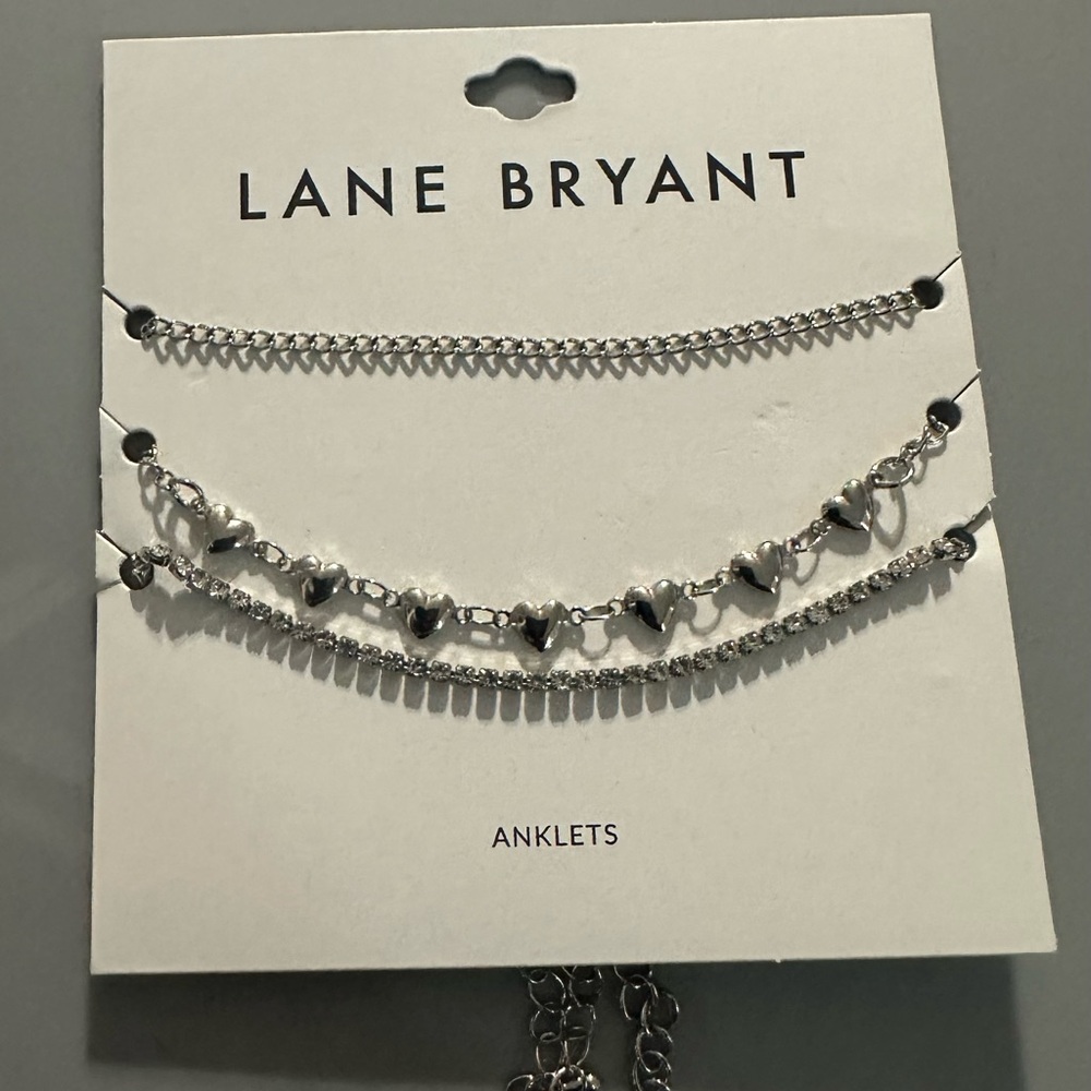 Lane Bryant Heart Anklet 3-Pack